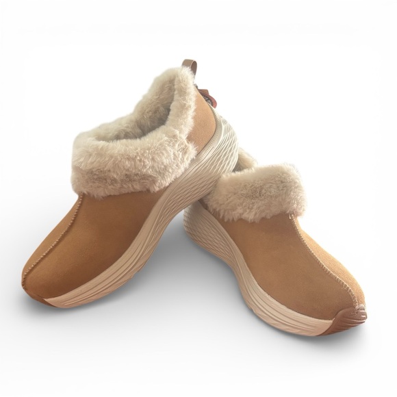Skechers Shoes - Skechers Cushioning Elite 2.0 Snowy Summit Chestnut Faux Fur Slip-On Shoes 8.5